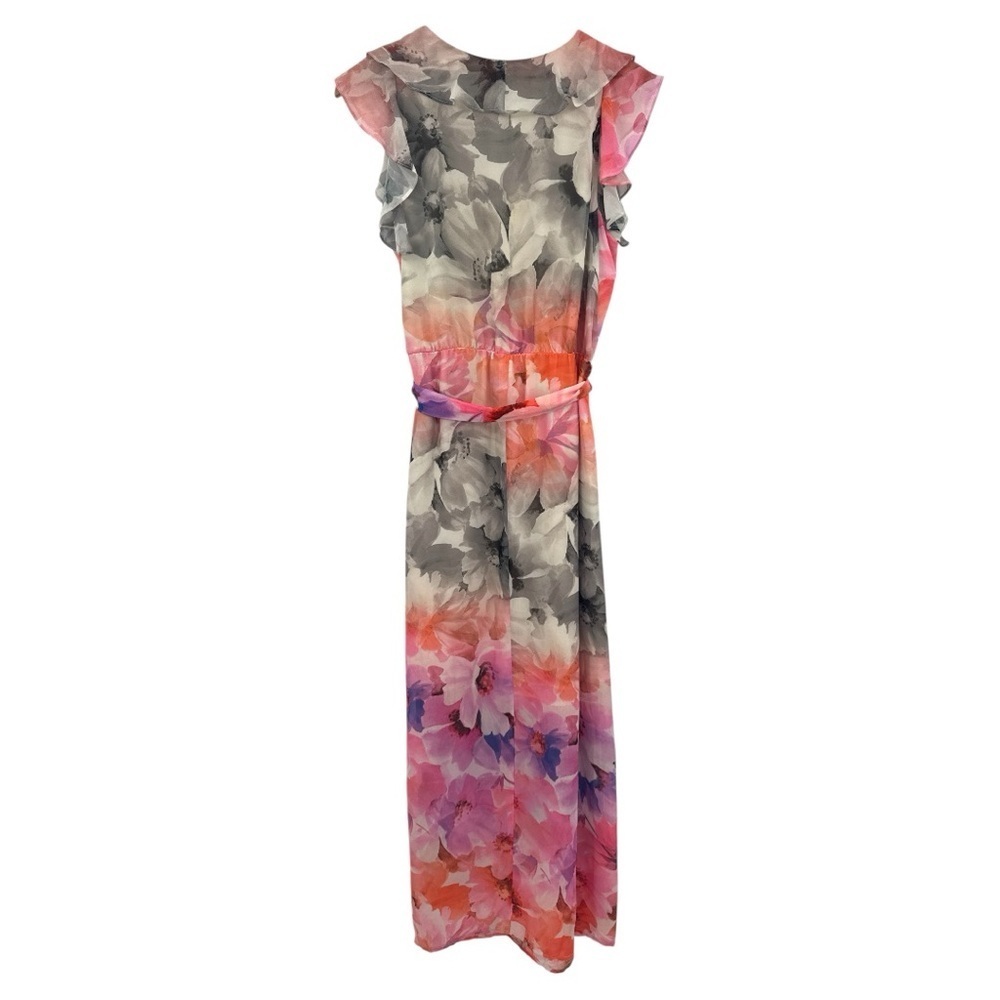 Anthropologie HD in Paris Easel Flora Ruffle Maxi Dress Size 6 Floral Watercolor - Picture 7 of 10